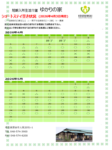 空床情報　4/3　8:30現在の画像
