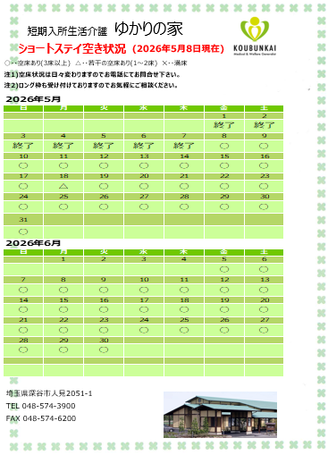 空床情報　5/8　8:30現在
